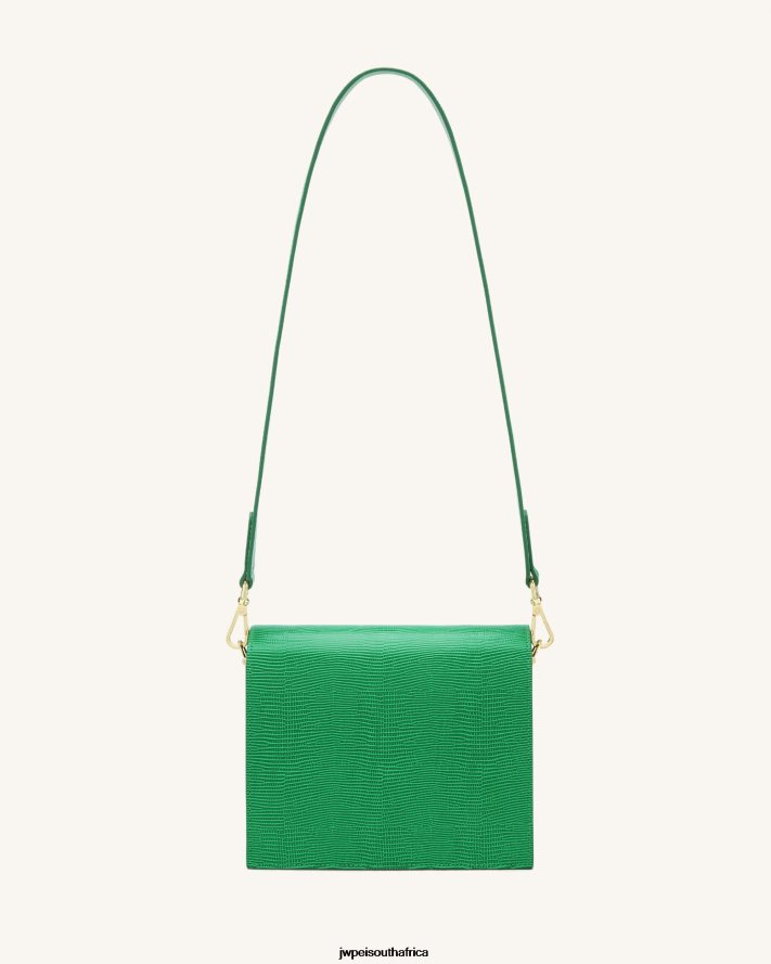 Grass Green Lizard JW PEI Mini Flap Crossbody VZL0L024 Crossbody Bag