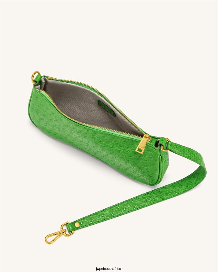 Grass Green Ostrich JW PEI Eva Shoulder Handbag VZL0L0105 Shoulder Bag