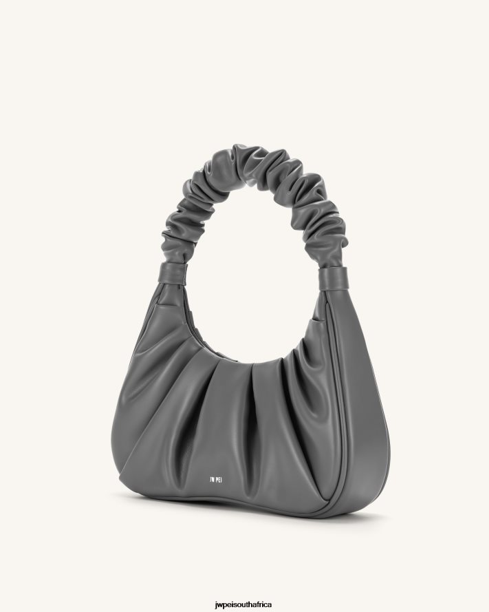 Gray JW PEI Gabbi Ruched Hobo Handbag VZL0L0124 Shoulder Bag