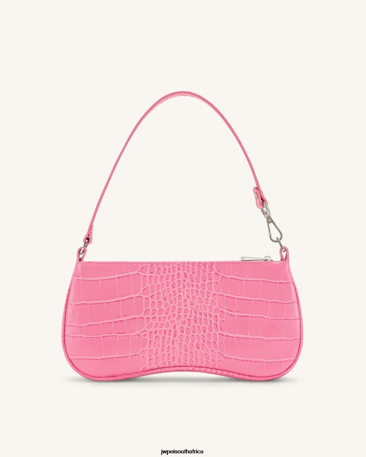 Hot Pink Croc JW PEI Eva Shoulder Bag VZL0L0131 Shoulder Bag