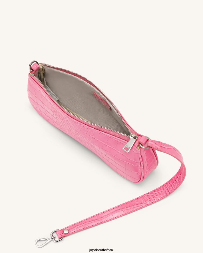 Hot Pink Croc JW PEI Eva Shoulder Bag VZL0L0131 Shoulder Bag