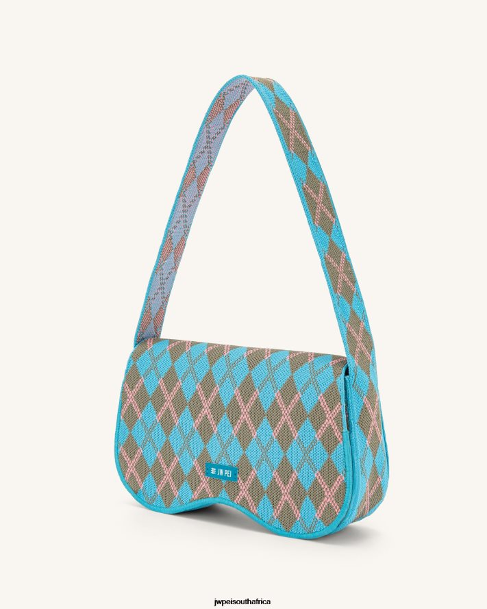 Lake Blue  Gray Green  Pink JW PEI Becci Knitted Shoulder Bag VZL0L0151 Shoulder Bag