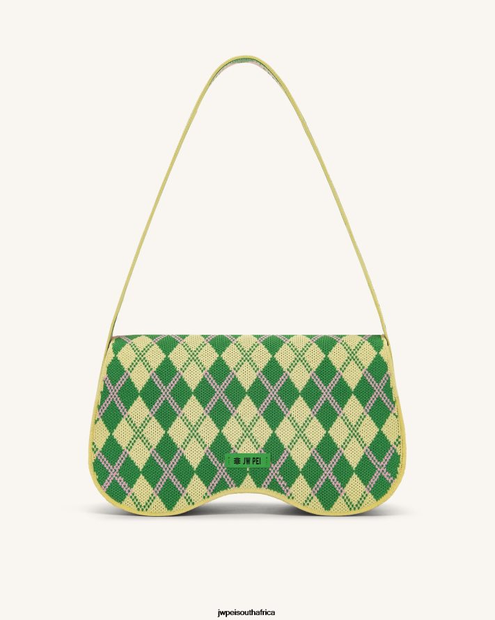 Light Yellow  Green  Pink JW PEI Becci Knitted Shoulder Bag VZL0L0115 Shoulder Bag