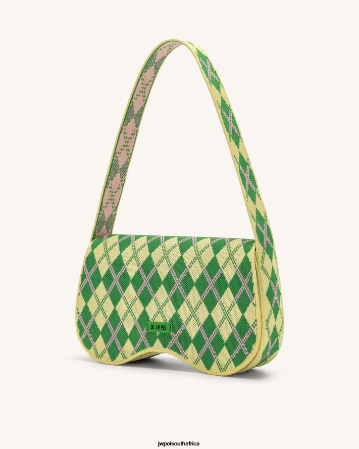 Light Yellow  Green  Pink JW PEI Becci Knitted Shoulder Bag VZL0L0115 Shoulder Bag