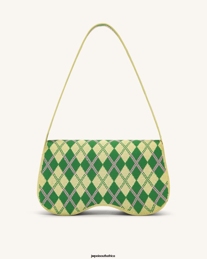 Light Yellow  Green  Pink JW PEI Becci Knitted Shoulder Bag VZL0L0115 Shoulder Bag