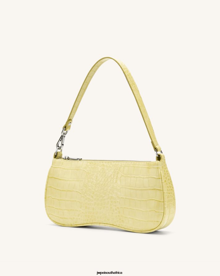 Light Yellow Croc JW PEI Eva Shoulder Handbag VZL0L0103 Shoulder Bag