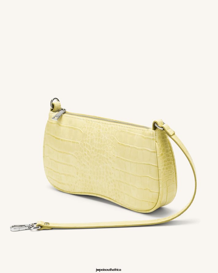 Light Yellow Croc JW PEI Eva Shoulder Handbag VZL0L0103 Shoulder Bag