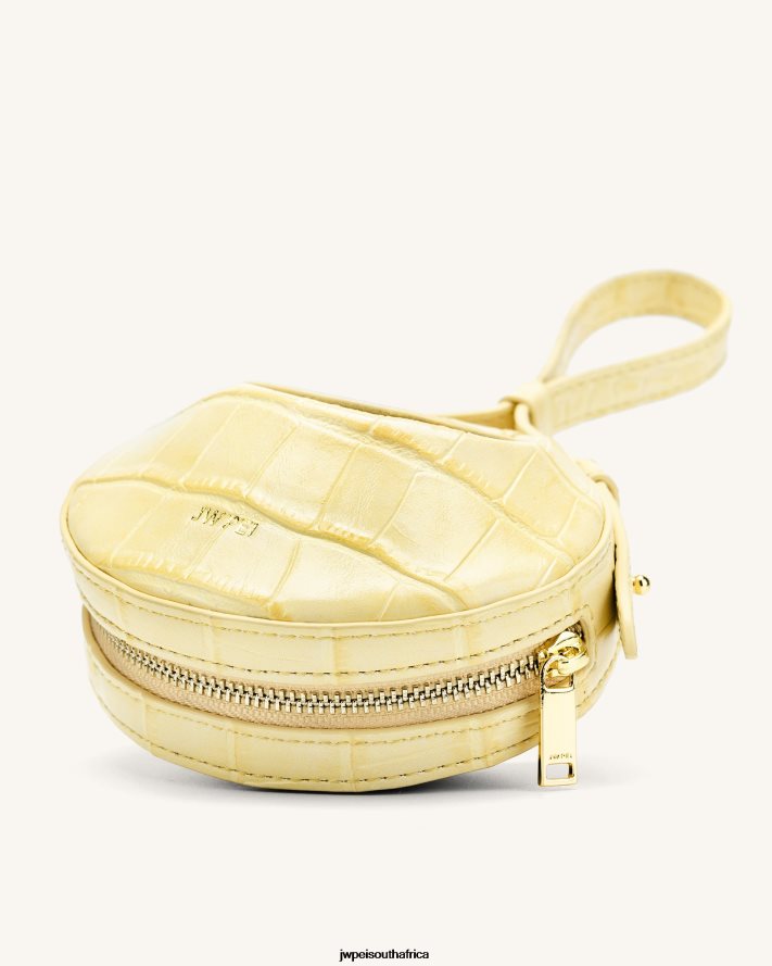 Light Yellow Croc JW PEI Rantan Super Mini Bag VZL0L0177 Handle Bag