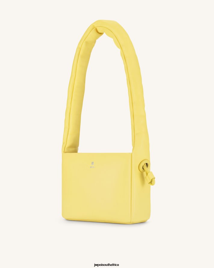 Light Yellow JW PEI Rylee Pleated Drawstring Top Handle Bag VZL0L0175 Handle Bag