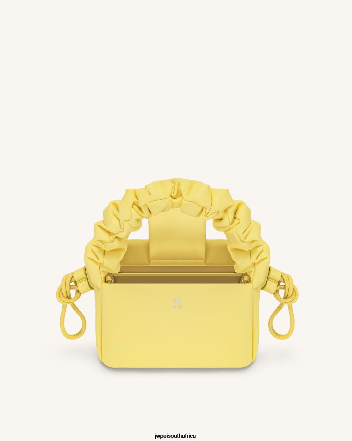 Light Yellow JW PEI Rylee Pleated Drawstring Top Handle Bag VZL0L0175 Handle Bag