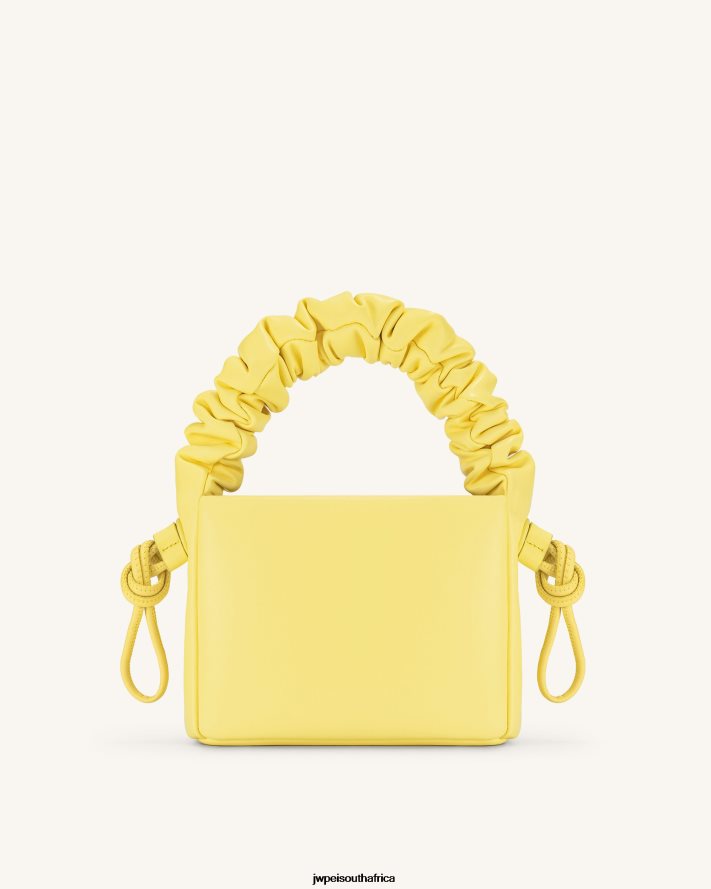 Light Yellow JW PEI Rylee Pleated Drawstring Top Handle Bag VZL0L0175 Handle Bag