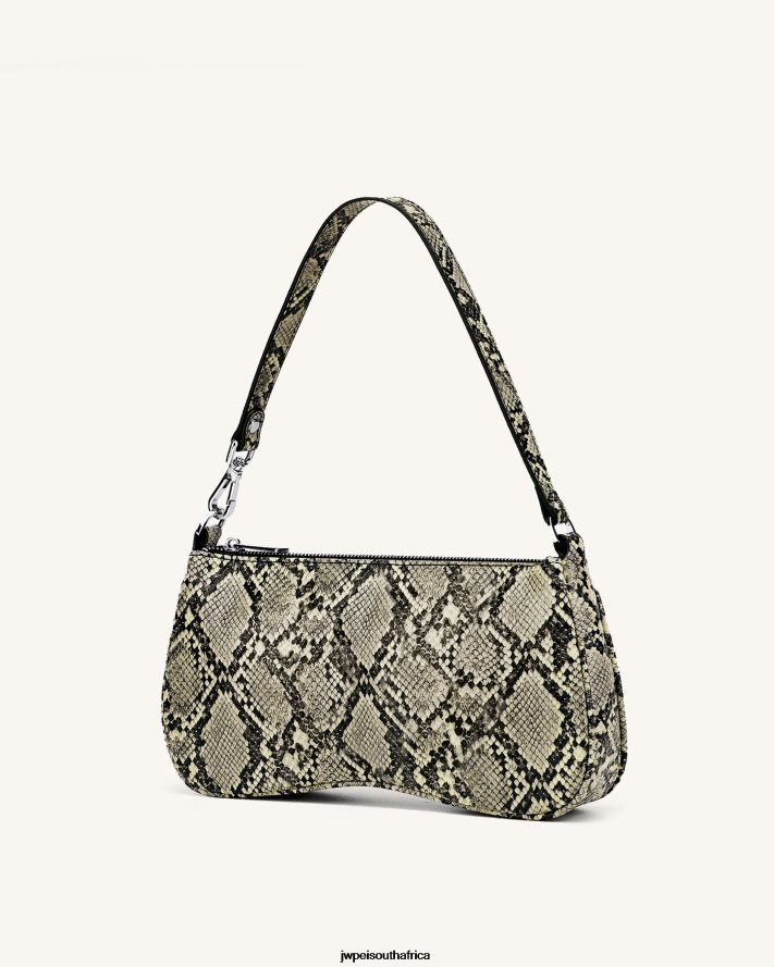 Natural Snake Embossed JW PEI Eva Shoulder Handbag VZL0L0102 Shoulder Bag