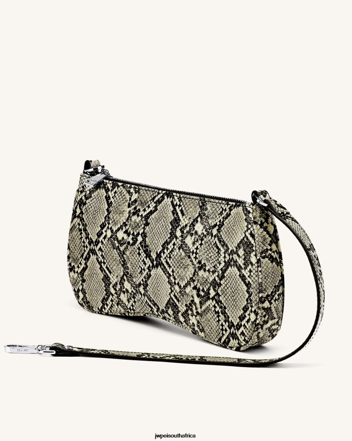 Natural Snake Embossed JW PEI Eva Shoulder Handbag VZL0L0102 Shoulder Bag