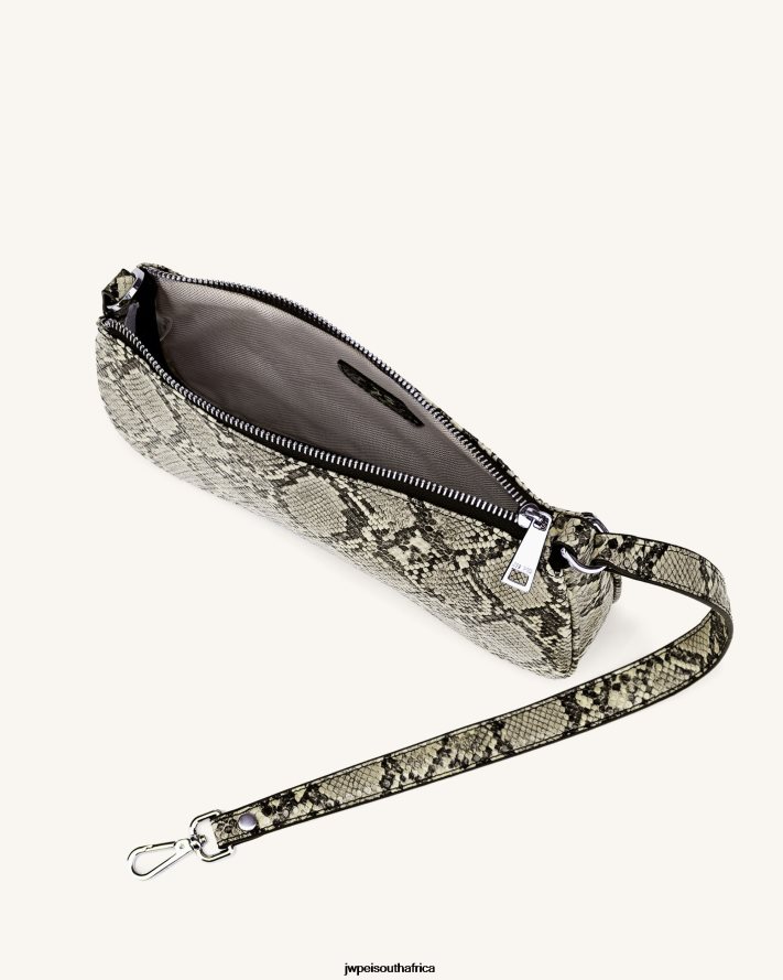 Natural Snake Embossed JW PEI Eva Shoulder Handbag VZL0L0102 Shoulder Bag