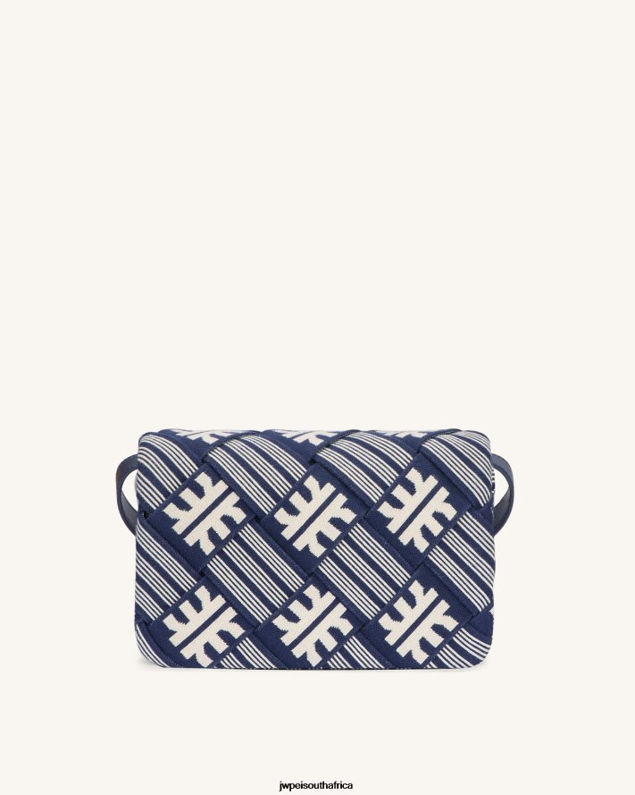Navy JW PEI FEI Maze Jacquard Knit Cossbody Bag VZL0L038 Crossbody Bag