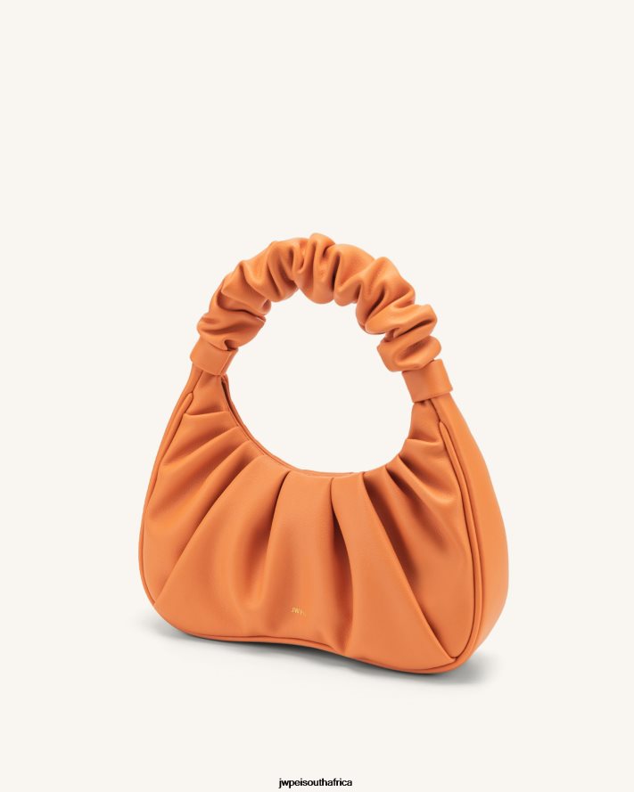 Orange JW PEI Gabbi Ruched Hobo Handbag VZL0L069 Shoulder Bag