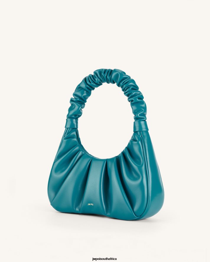 Peacock Blue JW PEI Gabbi Ruched Hobo Handbag VZL0L082 Shoulder Bag