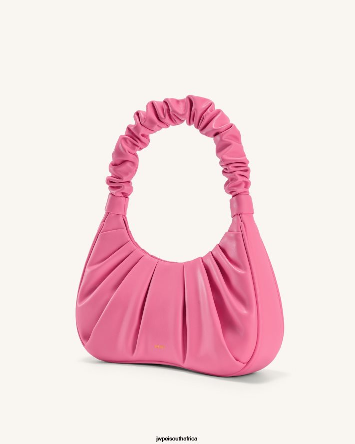 Pink JW PEI Gabbi Ruched Hobo Handbag VZL0L056 Shoulder Bag