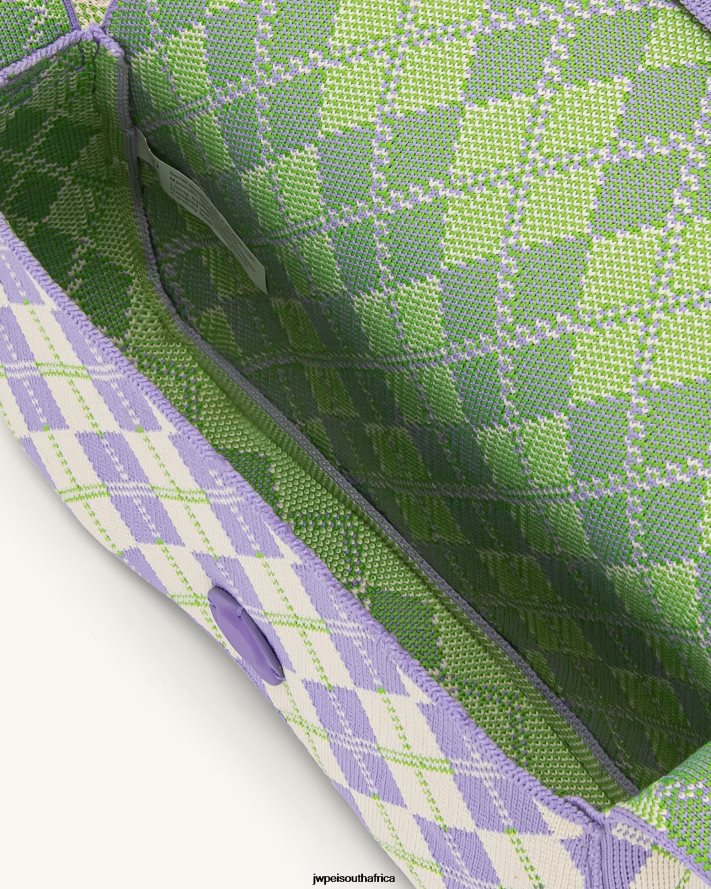 Purple  Ivory  Lime JW PEI Becci Knitted Shoulder Bag VZL0L0152 Shoulder Bag