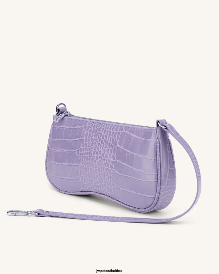 Purple Croc JW PEI Eva Shoulder Handbag VZL0L091 Shoulder Bag