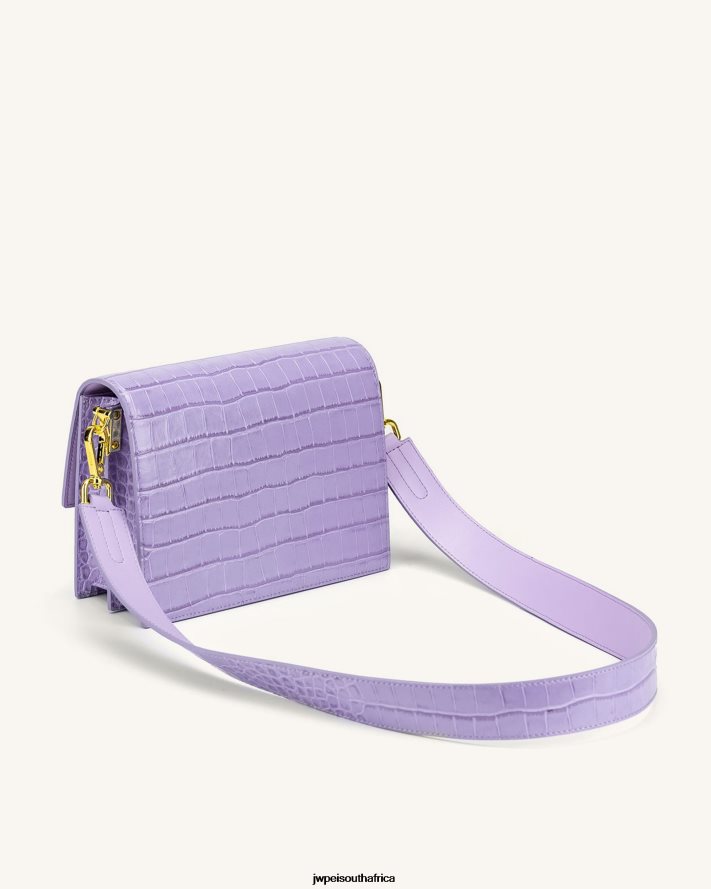 Purple Croc JW PEI Mini Flap Crossbody VZL0L027 Crossbody Bag