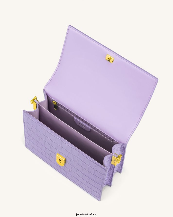 Purple Croc JW PEI Mini Flap Crossbody VZL0L027 Crossbody Bag