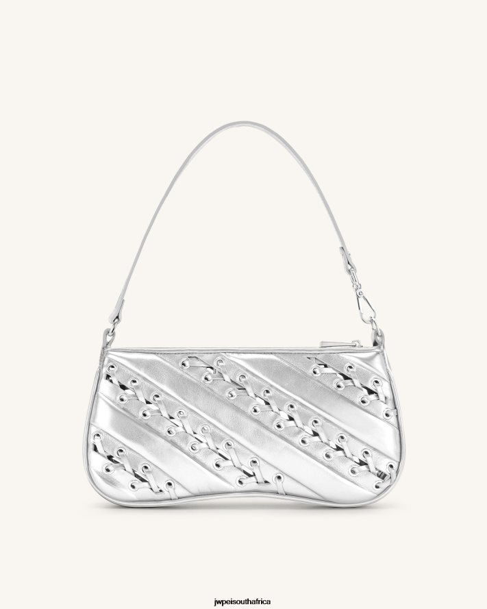 Silver JW PEI Eva Metallic Straps Shoulder Bag VZL0L0130 Shoulder Bag