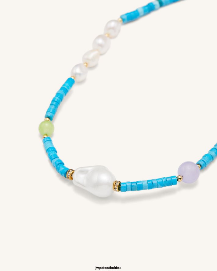 Turquoise JW PEI Multi Beaded Necklace VZL0L0403 Necklace