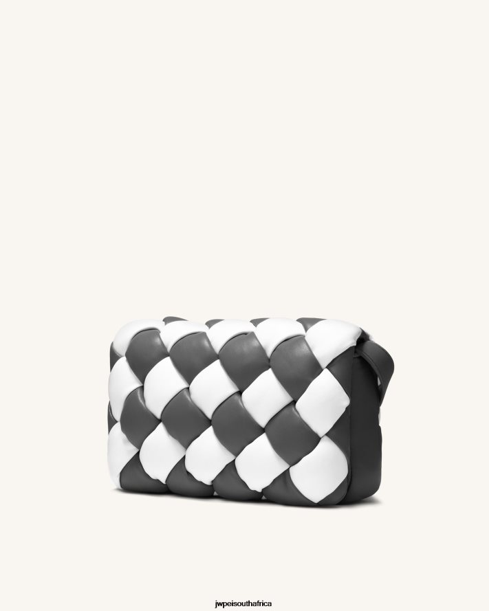 White  Dark Gray JW PEI Maze Bag VZL0L040 Crossbody Bag