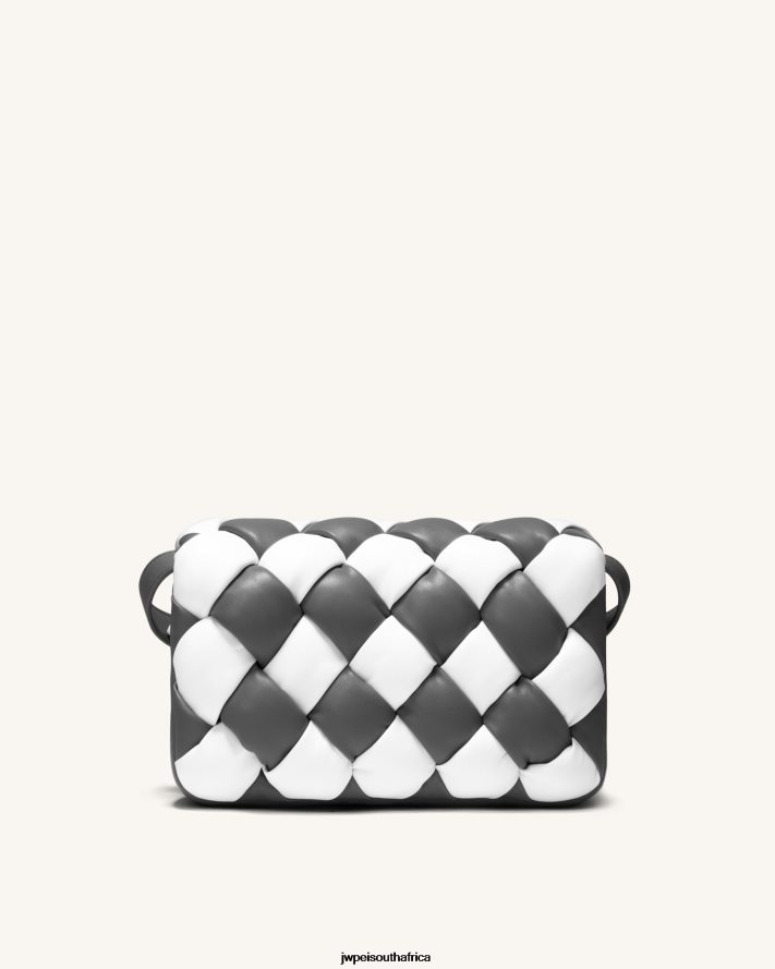 White  Dark Gray JW PEI Maze Bag VZL0L040 Crossbody Bag