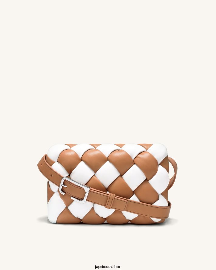 White  Tan JW PEI Maze Bag VZL0L039 Crossbody Bag