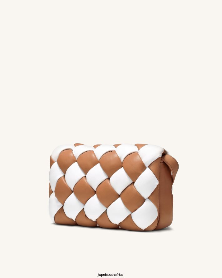 White  Tan JW PEI Maze Bag VZL0L039 Crossbody Bag