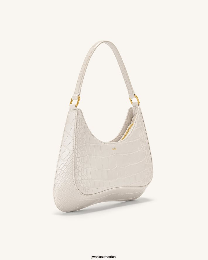 White Croc JW PEI Ruby Shoulder Bag VZL0L078 Shoulder Bag