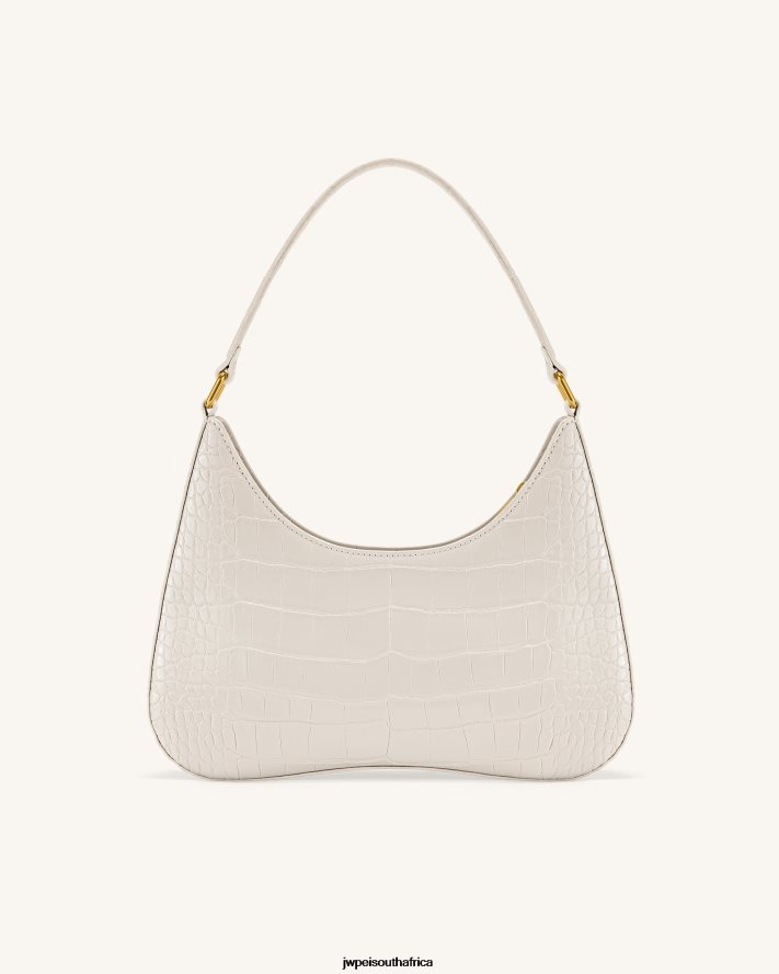 White Croc JW PEI Ruby Shoulder Bag VZL0L078 Shoulder Bag