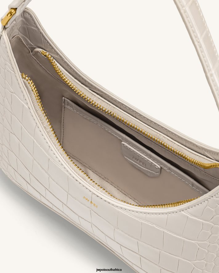 White Croc JW PEI Ruby Shoulder Bag VZL0L078 Shoulder Bag