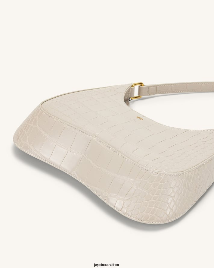 White Croc JW PEI Ruby Shoulder Bag VZL0L078 Shoulder Bag