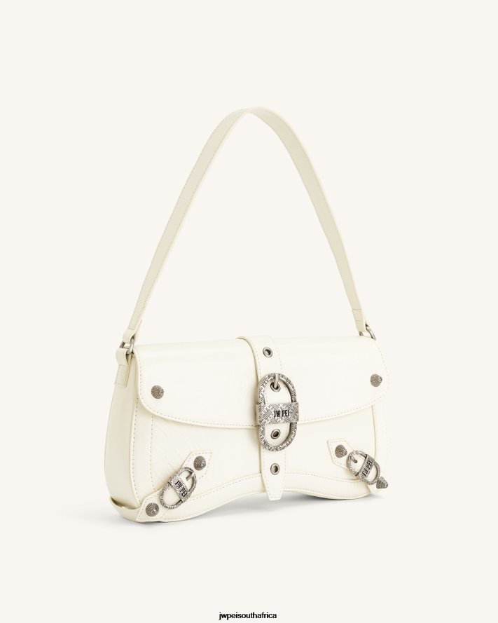 White JW PEI Sia Crushed Shoulder Bag VZL0L0163 Shoulder Bag