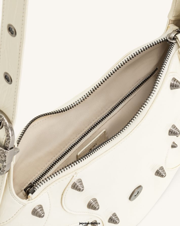 White JW PEI Tessa Crushed Shoulder Bag VZL0L0155 Shoulder Bag