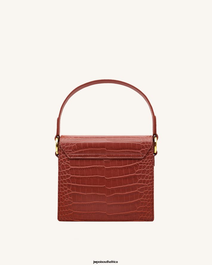 Wine Red Croc JW PEI Lucy Bag VZL0L0182 Handle Bag
