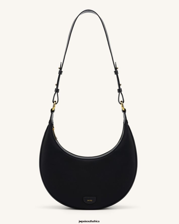 Black JW PEI Carly Nylon Saddle Bag VZL0L015 Crossbody Bag