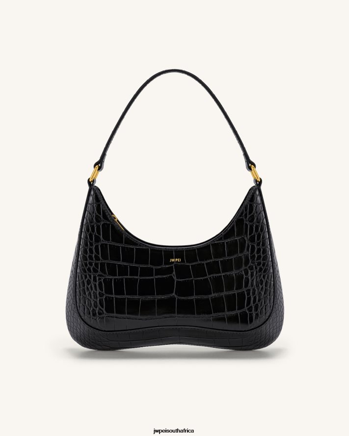Black Croc JW PEI Ruby Shoulder Bag VZL0L079 Shoulder Bag
