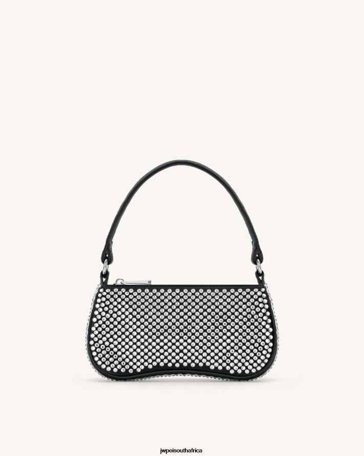 Black JW PEI Eva Artificial Crystal Mini Shoulder Bag VZL0L0126 Shoulder Bag