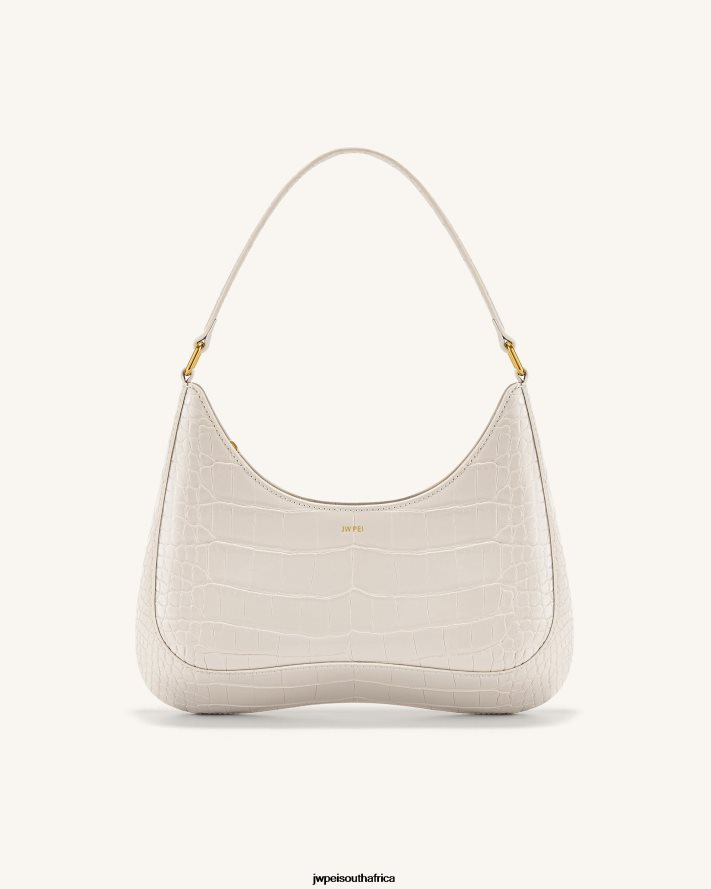White Croc JW PEI Ruby Shoulder Bag VZL0L078 Shoulder Bag