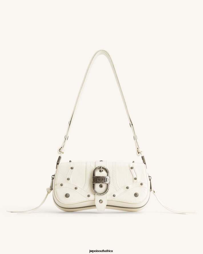 White JW PEI Joy Crushed Shoulder Bag VZL0L0160 Shoulder Bag